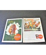 1942/1946- Coca-Cola Quality cares on. Drink Coca-Cola- Set of 2 Magazin... - £7.75 GBP