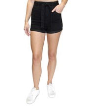 MSRP $39 Almost Famous Juniors&#39; Belted High Rise Denim Shorts Size 9 (LINT) - £22.31 GBP