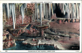 Fountain of the Ferries Carlsbad Cavern New Mexico Postcard Posted 1934 - £5.37 GBP