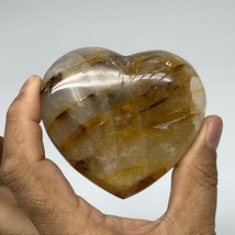 222.1g,2.6&quot;x2.9&quot;x1.3&quot; Natural Orange Quartz Heart Crystal Reiki Energy,B3445 - £11.32 GBP