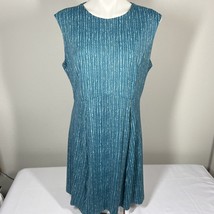 Title Nine Large Diamalete Dress Criss Cross Back Blue Sleeveless - $39.99