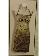 Army Camouflage Apron Army Emblem Fabric 100% Cotton One Size Fits All 2... - $12.13