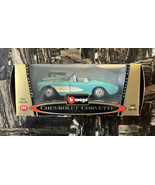 NEW Bburago TEAL 1957 CHEVROLET CORVETTE CONVERTIBLE 1:24 BIJOUX COLLECT... - $55.02 CAD