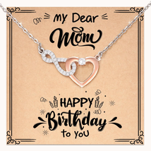 Mother&#39;s Day Gifts for Mom Her Wife, Dainty Infinity Heart Necklace for Mom on W - £20.11 GBP