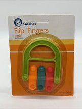 Vintage 1983 Gerber Baby Toy Playthings Flip Fingers Rattle 76250 Retro - £15.69 GBP