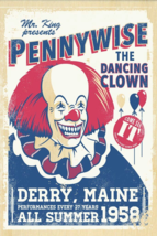 1990 Stephen King IT Pennywise The Dancing Clown Derry Maine Poster/Print  - $3.22