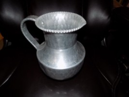 Vintage Cromwell Hand Wrought Hammered Aluminum pitcher EUC - £35.59 GBP