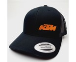 KTM Curved Bill Mesh Snapback Hat Cap  Embroidered  Black  - $24.74