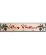 Handcrafted Christmas Stocking Holder - Merry Christmas in Red - $35.00