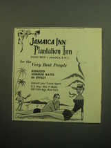 1958 Jamaica Inn and Plantation Inn Advertisement - For the very best people - £14.73 GBP