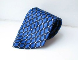 Leonardo Dieci X Men’s Blue Diamonds 100% Silk Tie Necktie  ETY - £8.81 GBP