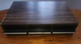 Realistic 36 Cassette Tape Storage Holder 3 Drawer Faux Walnut Grain Cab... - $409.89 MXN