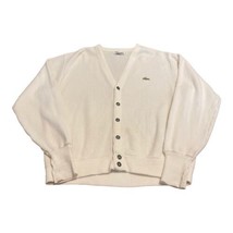 Vintage Izod Lacoste Mr Rogers Button Front Cardigan Sweater Large Grandpa Core - £28.68 GBP
