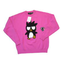 NWT Forever 21 x Hello Kitty &amp; Friends Badtz-Maru Pink Knit Sweater Pullover XS - £48.28 GBP