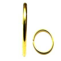 Simple plain wire 14k Yellow Gold Nose ring hoop cartilage tragus septum 22g  - £23.15 GBP