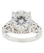 4.20 Ct Round Cut Moissanite 10K White Gold Engagement Solitaire Women&#39;s... - $306.65