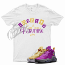 White LOYALTY Shirt for Lebron Soldier 14 Vivid Purple Solar Flare Persian  - £20.16 GBP+
