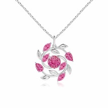 Authenticity Guarantee 
ANGARA Round and Marquise Pink Sapphire Olive Branch ... - £1,455.40 GBP