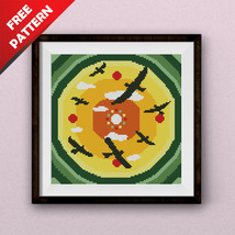 Sunset mandala Tibetan Free cross stitch PDF pattern - $0.00
