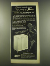 1956 Zenith Chopin Phonograph Ad - Glorious extended range high fidelity - $18.49