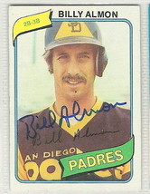 bill almon signed autographed card 1980 topps - £7.74 GBP