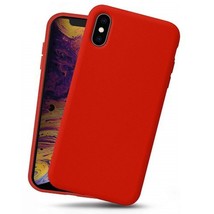 for iPhone X/Xs Liquid Silicone Gel Rubber Shockproof Case RED - £5.31 GBP