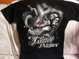 Tattoo Passion Joker Clown Skull Day Of The Dead T-SHIRT - £8.86 GBP