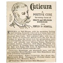 Cuticura Medical Disease Cure 1885 Advertisement Victorian Quack ADBN1A17 - $369.57 MXN