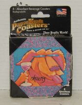 Set of 8 Vintage PaperKraft Absorbent Coasters - $14.80