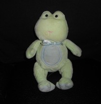 8&quot; Carter&#39;s Just One Year Baby Green &amp; Blue Frog Stuffed Animal Plush Toy 98748 - £17.76 GBP