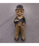 Boy Figurine Bisque Made in Japan Top Hat Glasses Tuxedo - $21.95