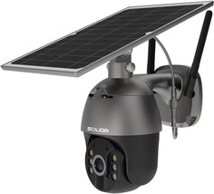 Soliom S600 3G/4G Lte Outdoor Solar Powered Cellular Security Camera, Us... - £166.25 GBP