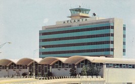 Atlanta Airport&#39;s New Terminal Building &amp; Tower Vintage Car Postcard Unp... - £7.88 GBP