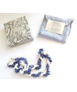 Avon Genuine Blue Sodalite White Coral Twisted Choker Necklace Semi Prec... - £20.69 GBP