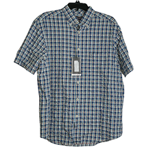 Roundtree &amp; Yorke Shirt Size Large Mens Cooler Comfort Button Front Blue... - £14.20 GBP