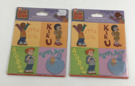 Nick Jr Little Bill Sticker Sheets Kiku Andre Elephant Designs Vintage 2002 NEW - £14.20 GBP