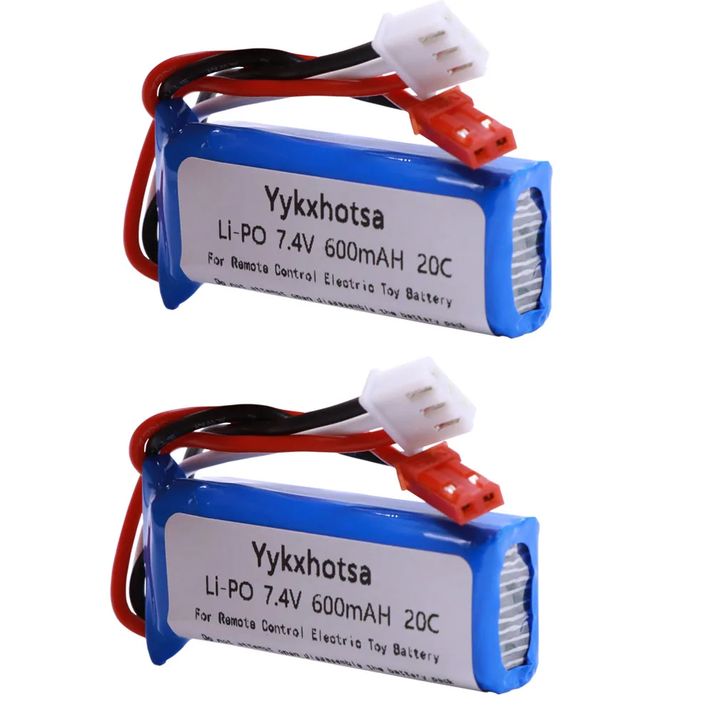 2PCS/lot 7.4V 600mAh 20C Lipo Battery for WLtoys K969 K979 K989 K999 P929 P939 - £11.62 GBP+