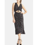 RACHEL ROY Womens Black Ruched Sleeveless V Neck Tea-Length LOVE  Dress ... - £52.32 GBP