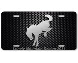 Ford Bronco Inspired Art Gray on Mesh FLAT Aluminum Novelty License Tag ... - $17.99