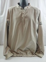 FOOTJOY Mens XL Tan Windbreaker Jacket Snap Button Pullover Zip pockets - £14.39 GBP
