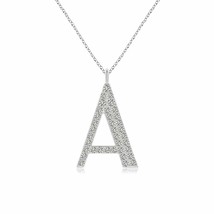 ANGARA KI3 Diamond Uppercase Alphabet Letter A-Z Initial Pendant in White Gold - £365.40 GBP+