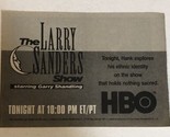Larry Sanders Show Tv Guide Print Ad HBO Garry Shandling TPA15 - £4.66 GBP