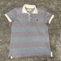 Brooks Brothers Red Fleece Shirt Mens Medium Pique Knit Polo Striped Che... - £11.14 GBP