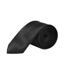Neck Tie, Solid Satin Microfiber 2&quot;  (Black) - $12.04 CAD