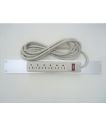 6-Outlet 15-Amp Surge Power Strip 12 ft Cord On a 19&quot; Rack Mount Aluminu... - $16.50