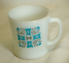 Fire King Coffee Cup Mug Abstract Design Anchor Hocking USA Vintage MCM - $16.82
