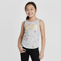Marvel Muscle Tank Dot Heads Heather Gray Gold Lettering Size XL (14/16)... - $66.06 MXN