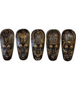 African Totem Mask - Wood Carved - Hand Painted 12&quot; Style B - £17.29 GBP