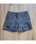 Tommy Hilfiger Midi Denim Jean Shorts Sz 10 Dark Blue Mid Rise 6.5&quot; Inseam - £16.93 GBP