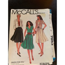 McCall&#39;s Misses Jacket and Dress Sewing Pattern Sz 16 7953 - Uncut - $10.88